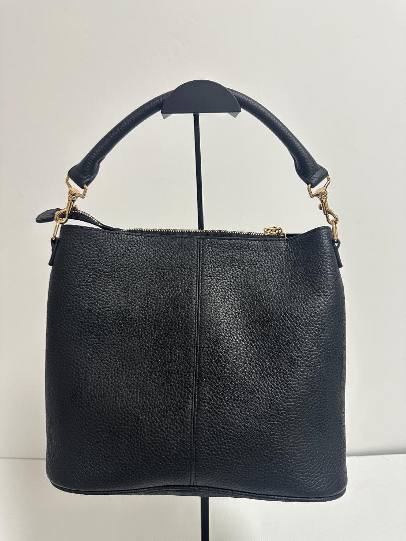 ATAO ブラックレザー ショルダーバッグ