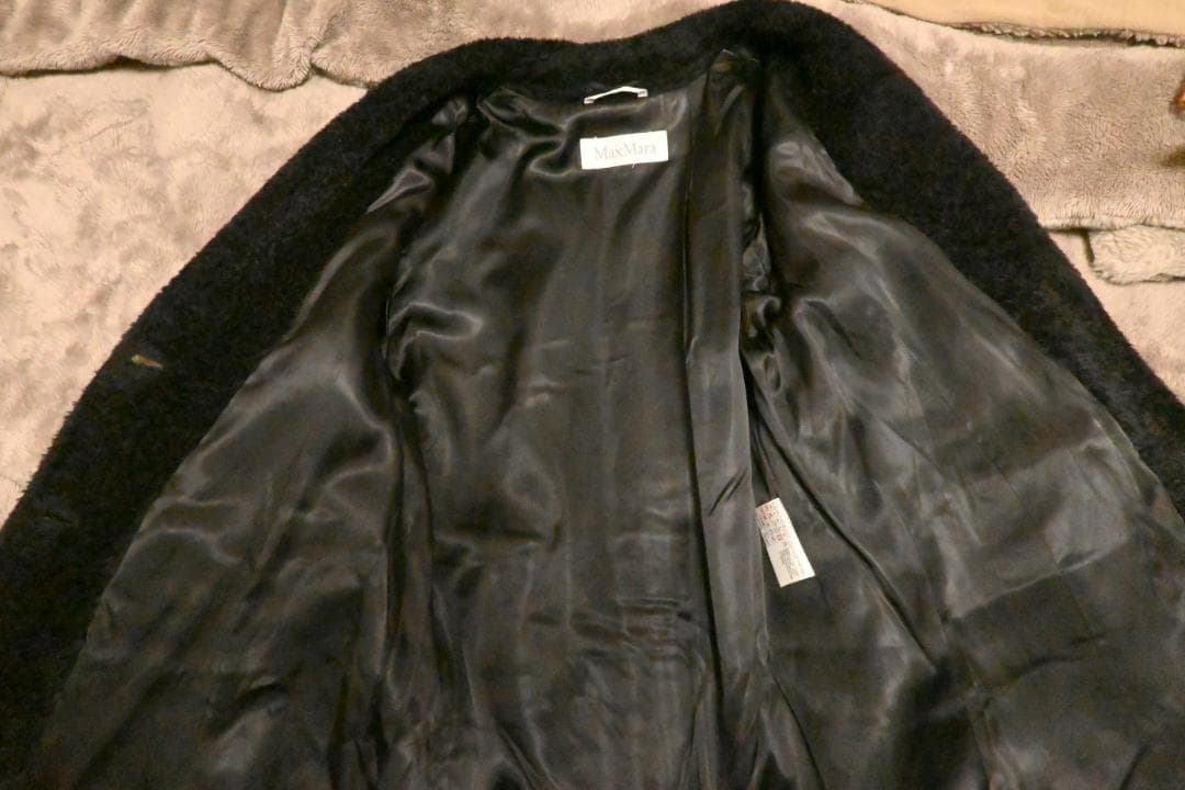 Max Mara シャギーコート ブラック 40サイズ 白タグ アルパカ 美品