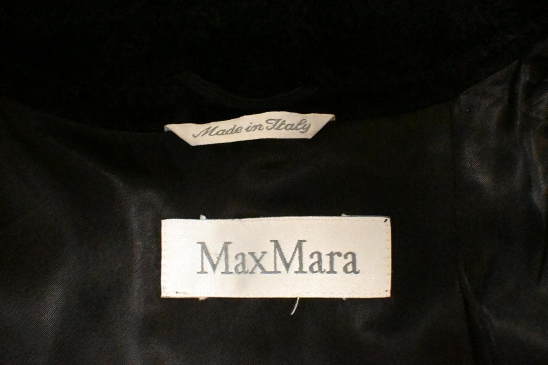 Max Mara シャギーコート ブラック 40サイズ 白タグ アルパカ 美品