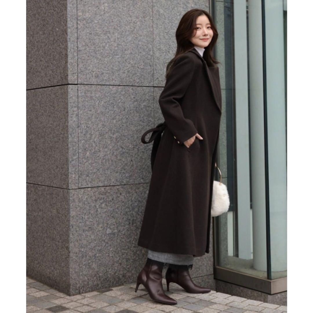 Apuweiser-riche ベルト付ロングチェスターコート