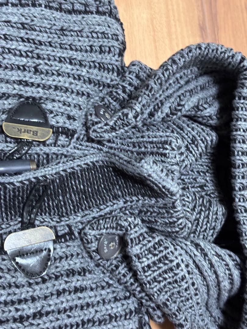 Bark/グレー/ニットダッフルコート/XSサイズ