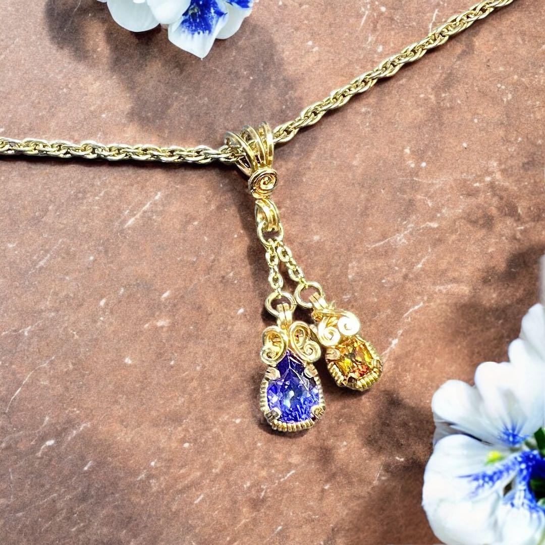 【☆ よとぽん ☆様】 アクアマリン・タンザナイト＆スフェーン　ペンダントトップ