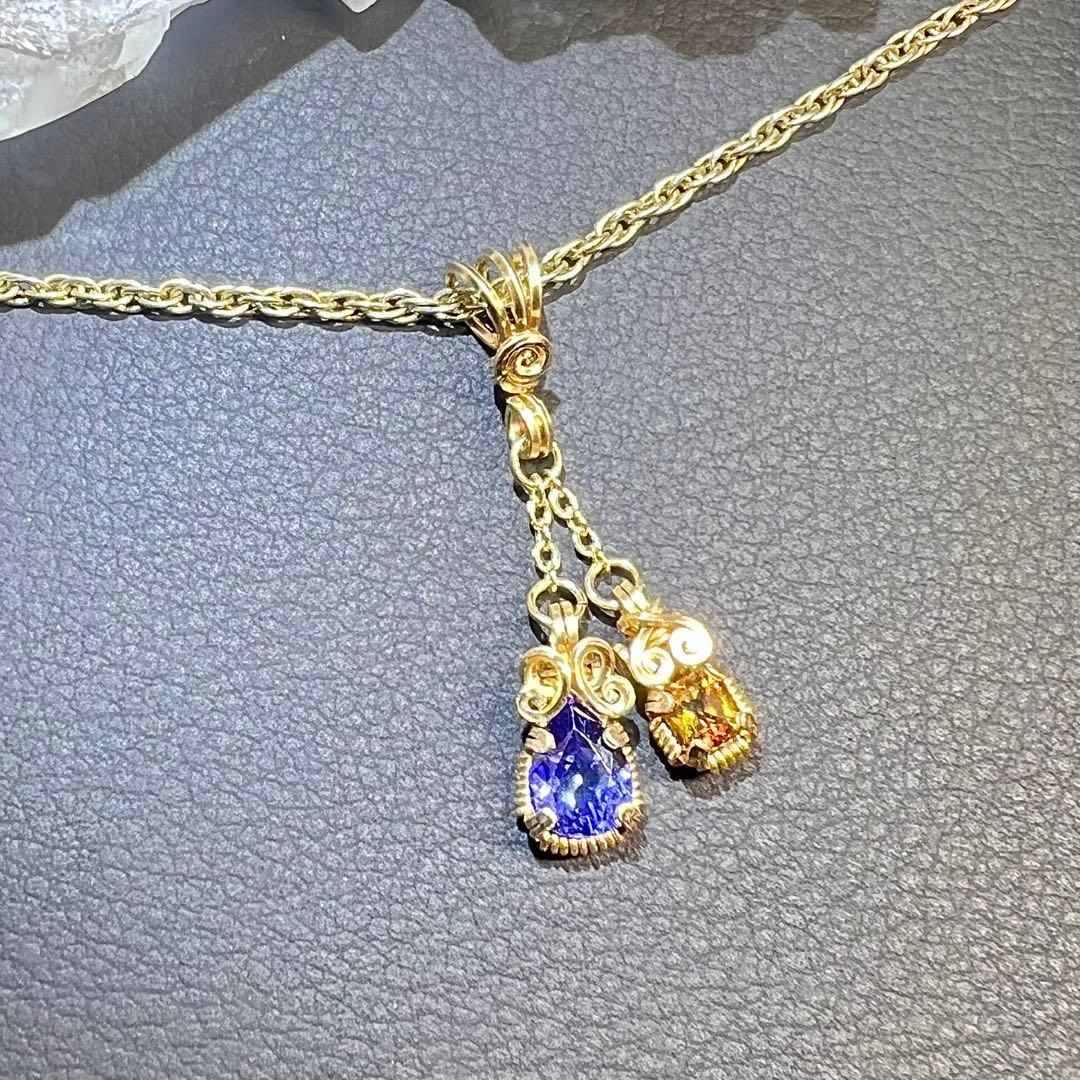 【☆ よとぽん ☆様】 アクアマリン・タンザナイト＆スフェーン　ペンダントトップ