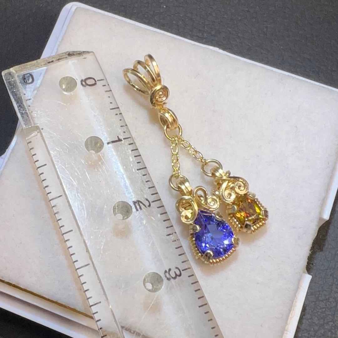 【☆ よとぽん ☆様】 アクアマリン・タンザナイト＆スフェーン　ペンダントトップ