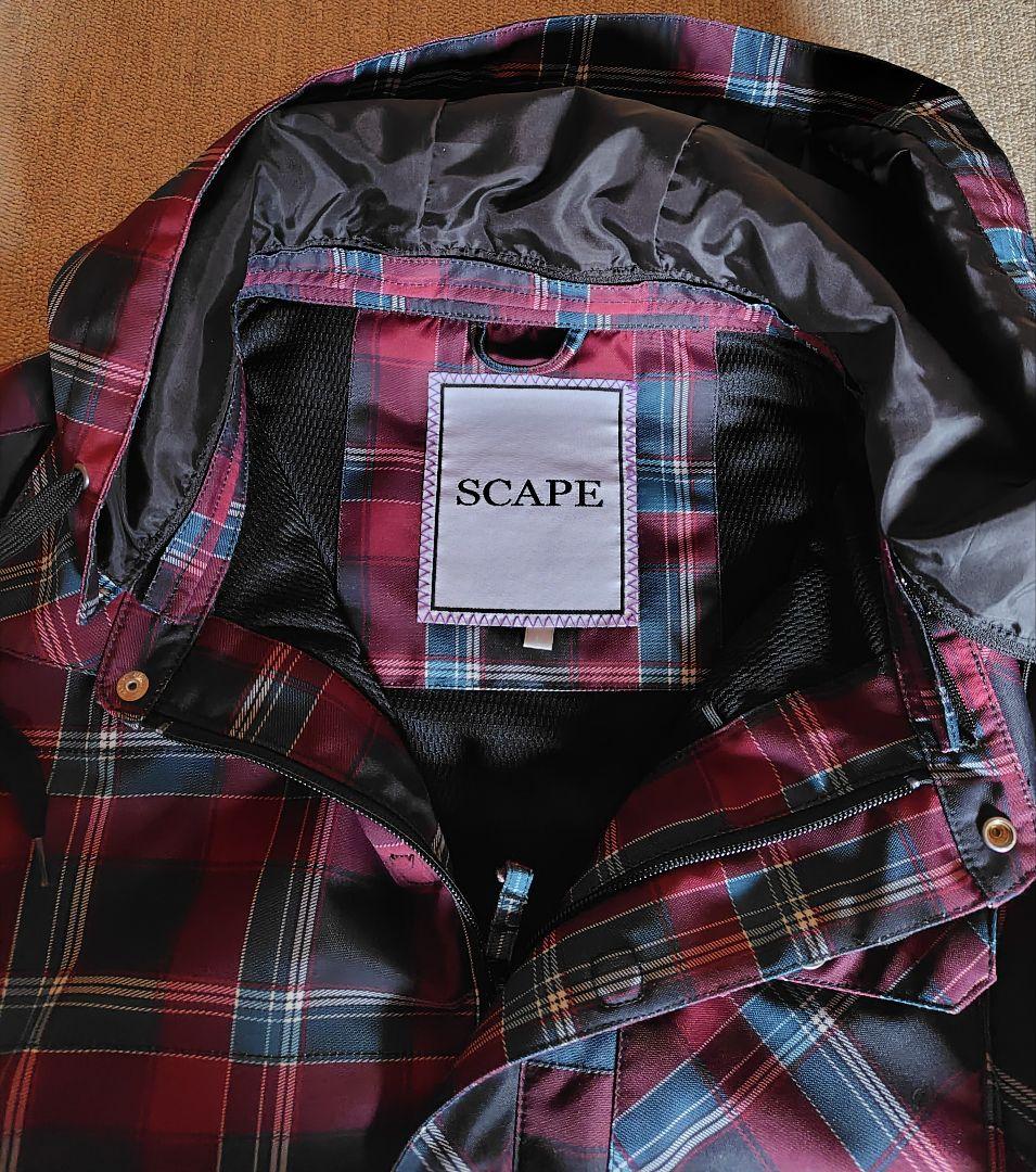 SCAPE フード付きチェック柄ジャケット