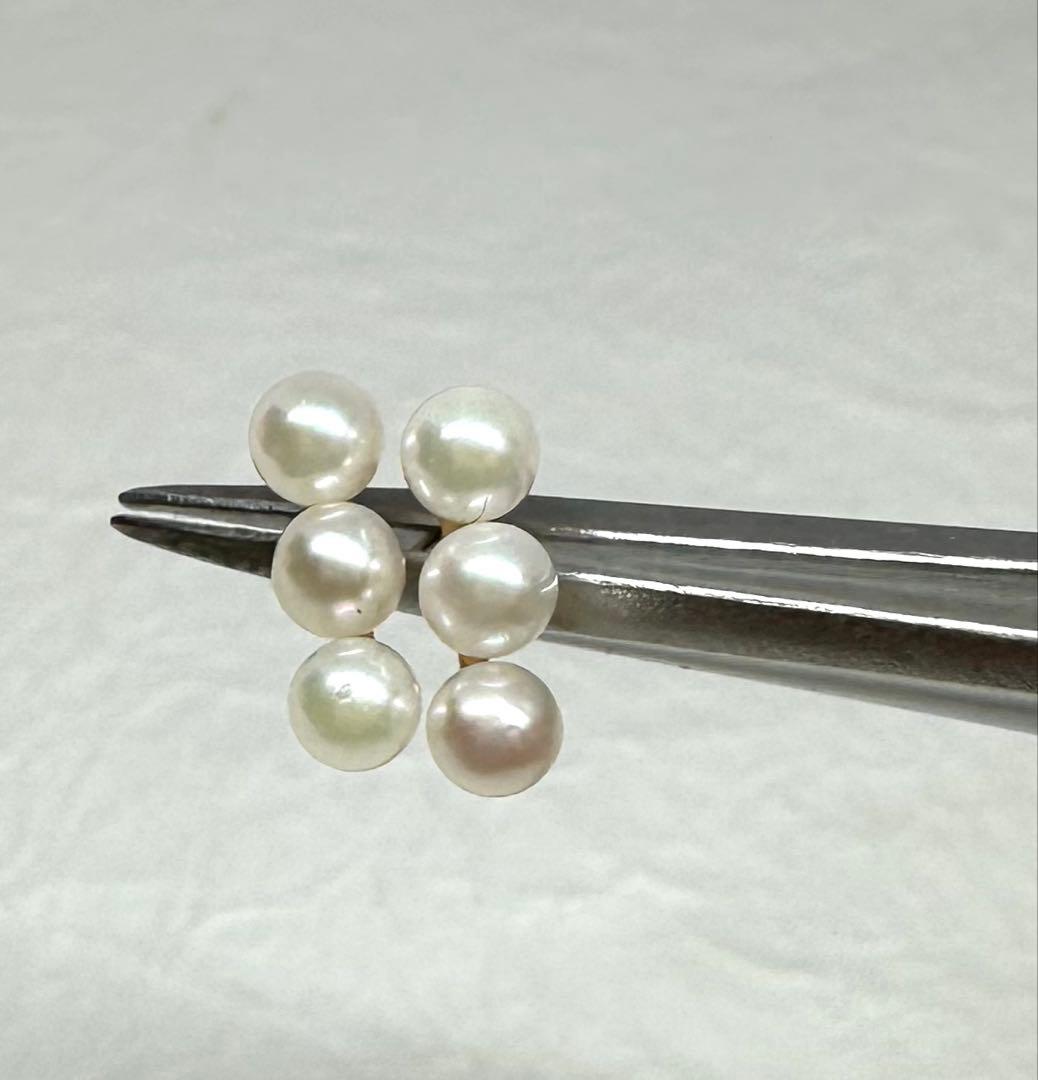 【アウトレット品】K10YG 淡水パール３連ピアス！人気の定番ピアスです！