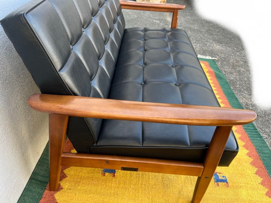 ( ◠‿◠ )　カリモク60　Kチェア2シーター　スタンダードブラック