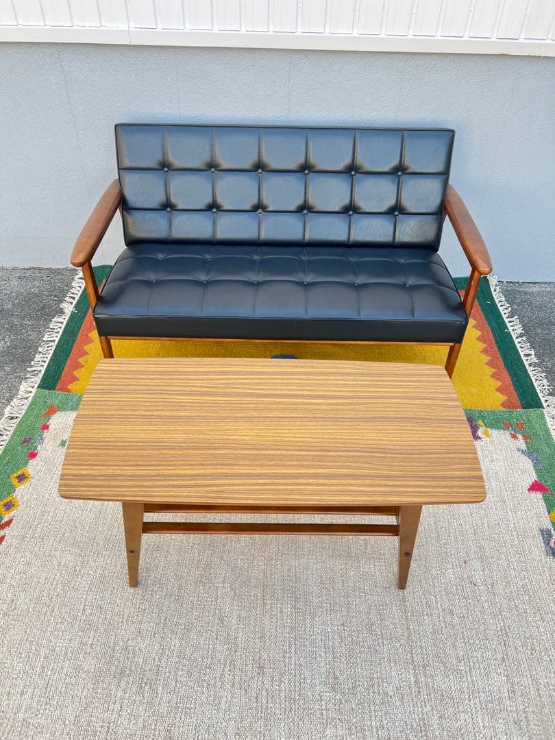 ( ◠‿◠ )　カリモク60　Kチェア2シーター　スタンダードブラック