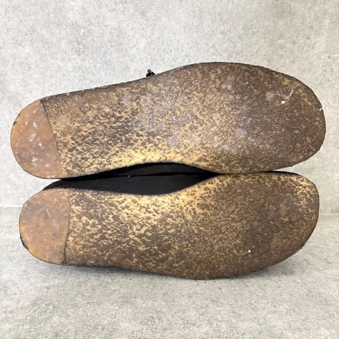 【美品】CLARKS ワラビーブーツ ブラック スエード UK7.5