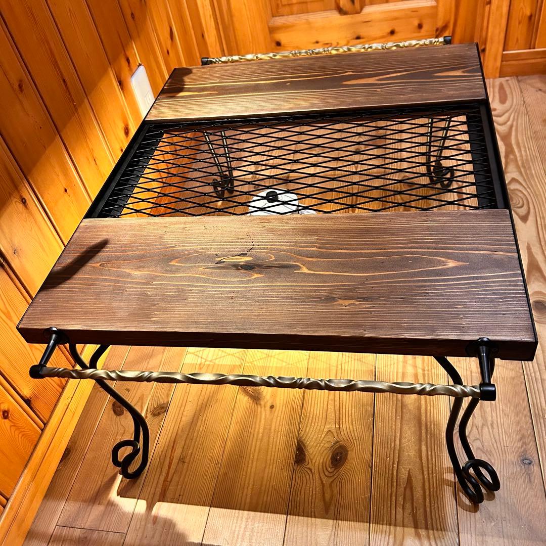 No.570 アイアンローテーブル コーヒーテーブル　リビングセンターテーブル