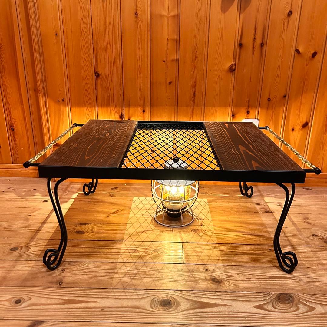 No.570 アイアンローテーブル コーヒーテーブル　リビングセンターテーブル