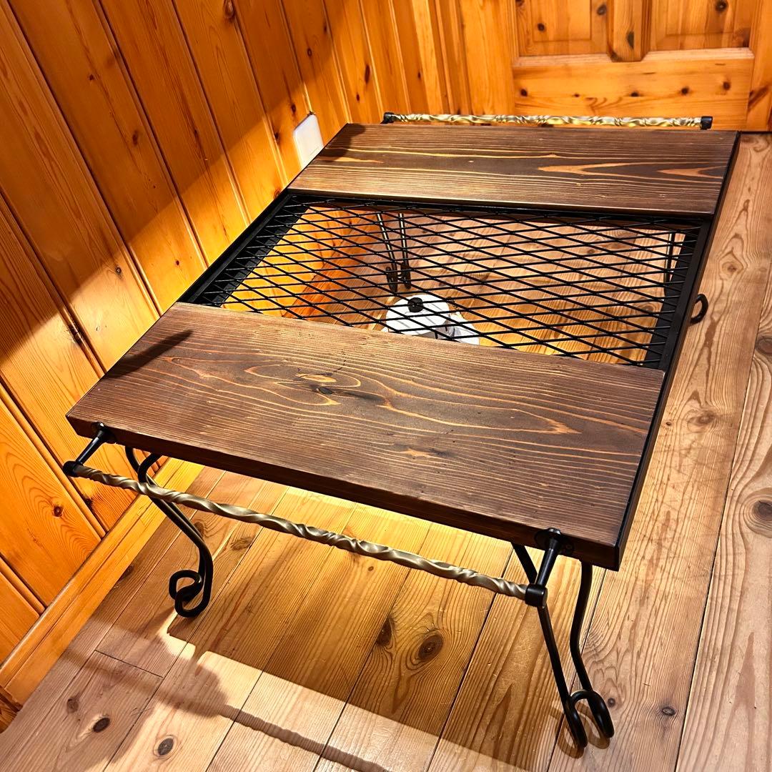 No.570 アイアンローテーブル コーヒーテーブル　リビングセンターテーブル