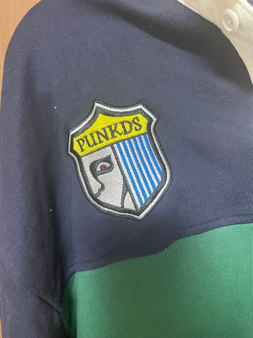 RUNKDRUNKERS ラガーシャツ ネイビー/グリーン