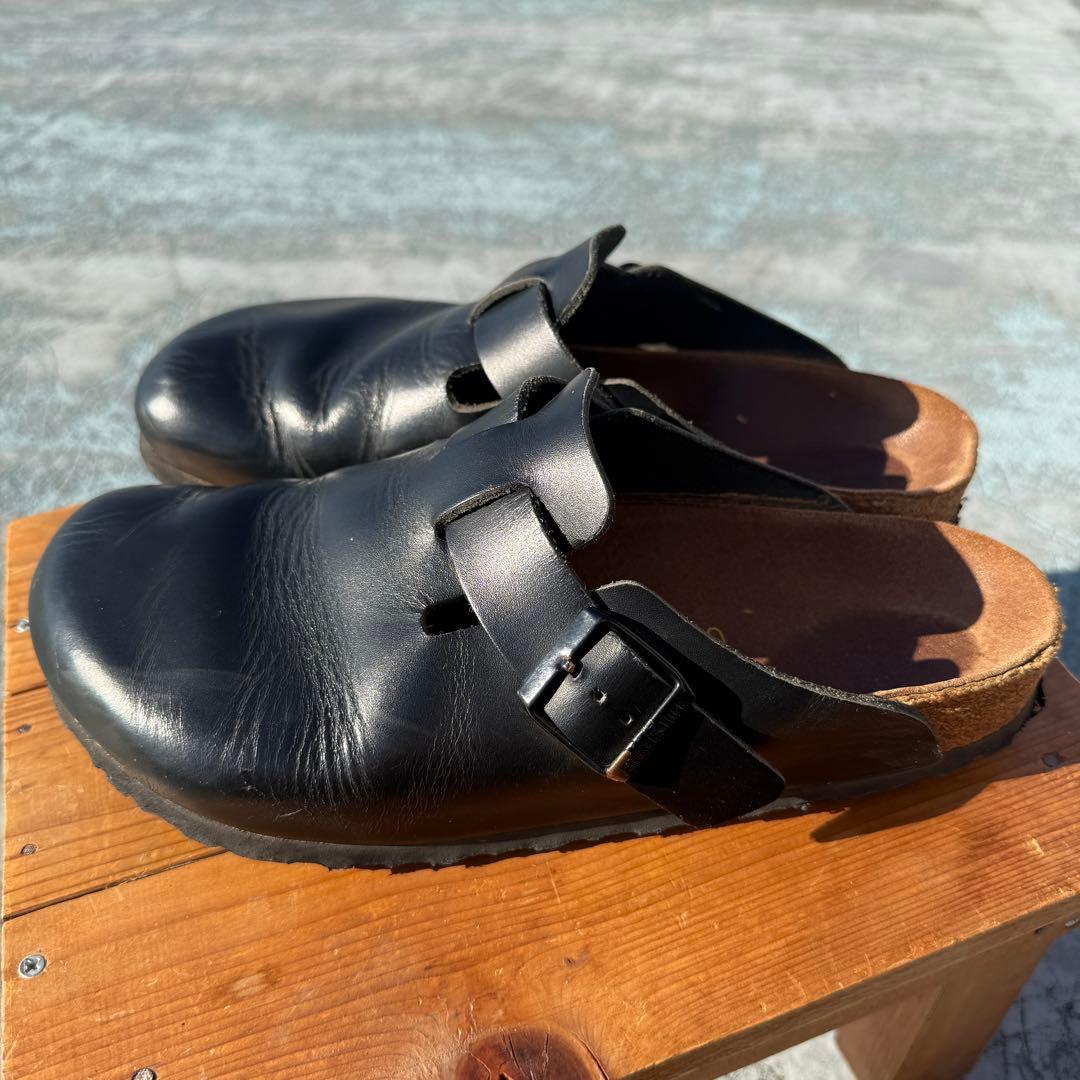 41 ボストン ビルケンシュトック 黒 スムースレザー