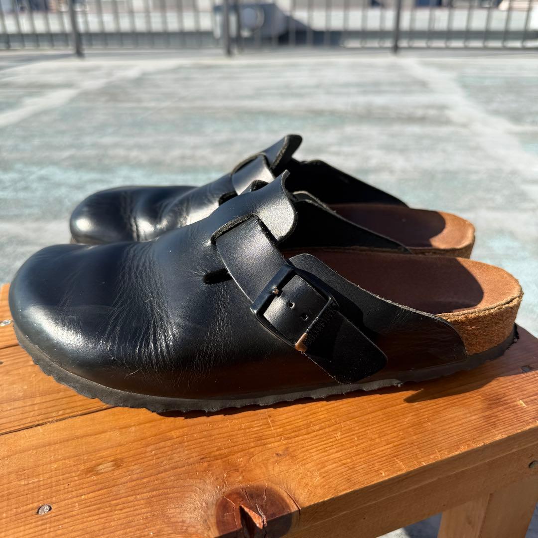 41 ボストン ビルケンシュトック 黒 スムースレザー