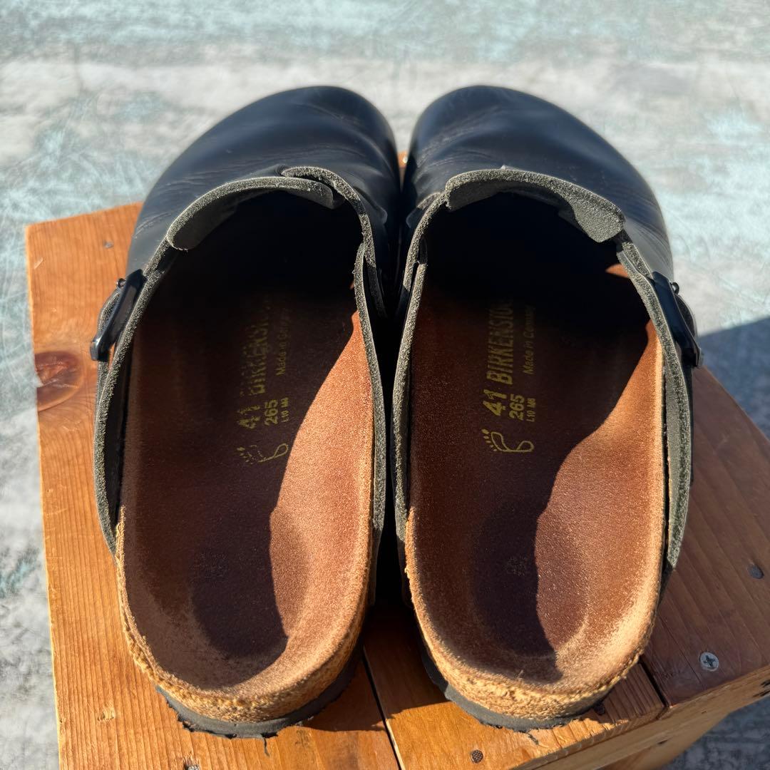 41 ボストン ビルケンシュトック 黒 スムースレザー