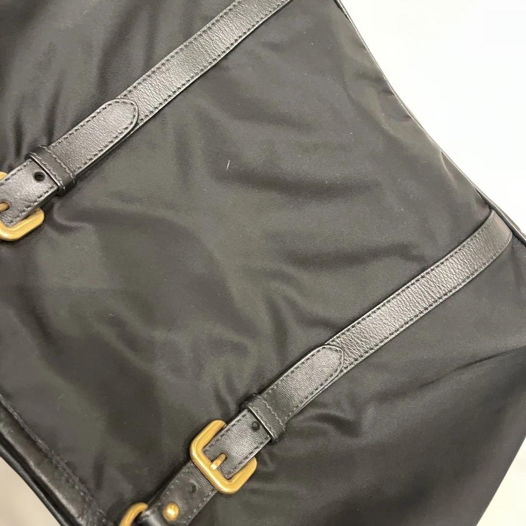 PRADA ブラック ナイロン トートバッグ