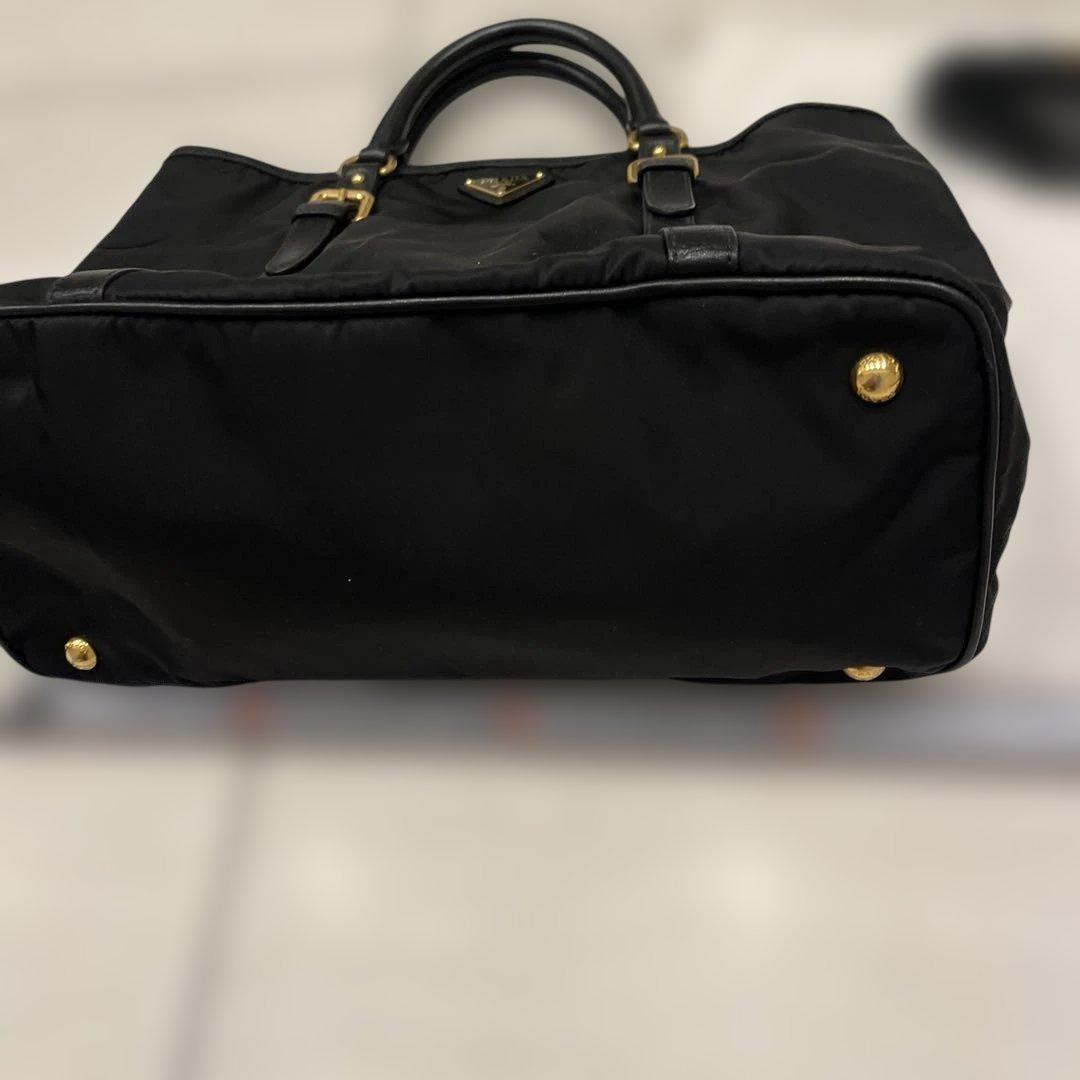 PRADA ブラック ナイロン トートバッグ