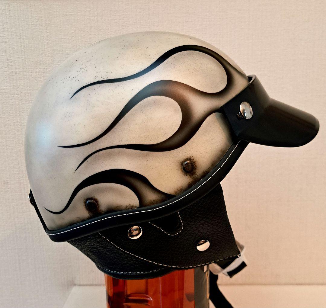 ショーティヘルメット　ポリヘル フレイムスエイジング塗装