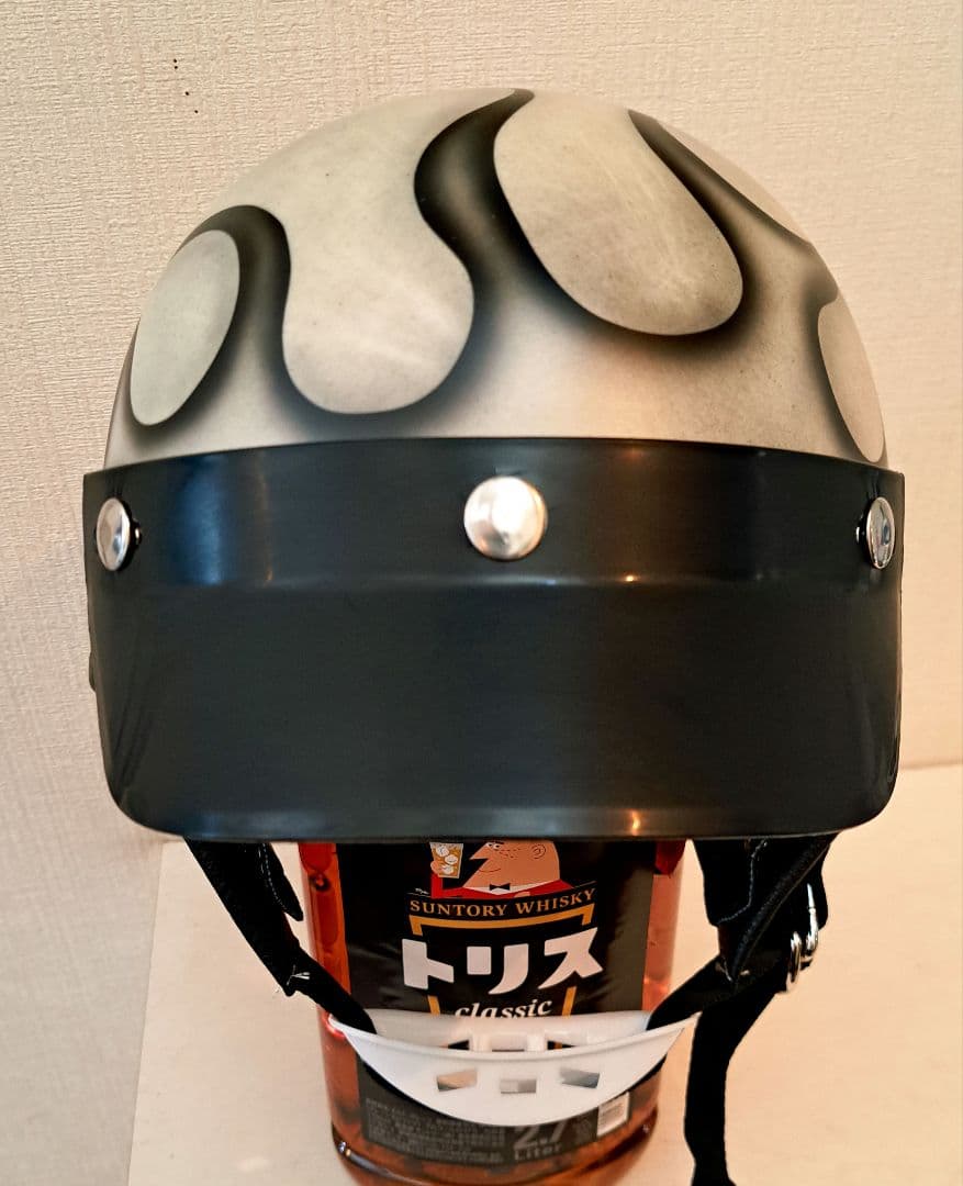 ショーティヘルメット　ポリヘル フレイムスエイジング塗装