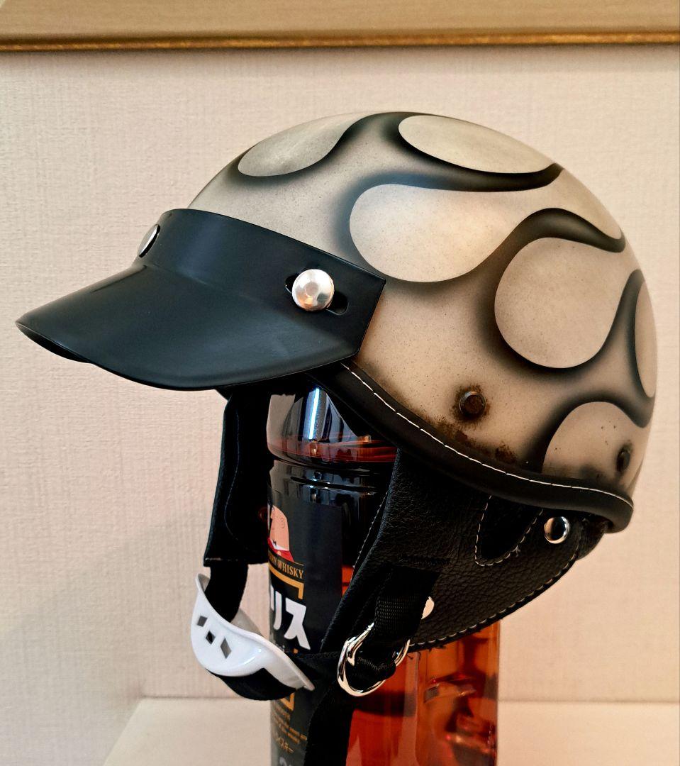 ショーティヘルメット　ポリヘル フレイムスエイジング塗装