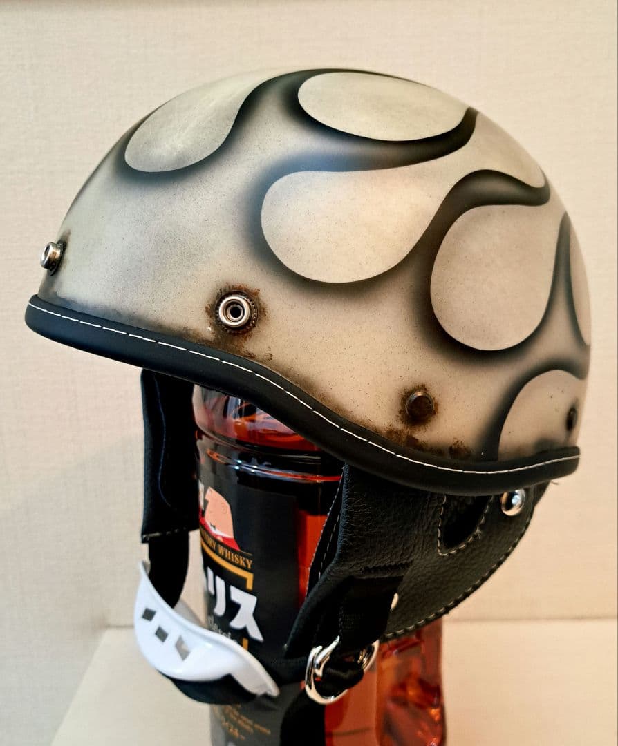 ショーティヘルメット　ポリヘル フレイムスエイジング塗装