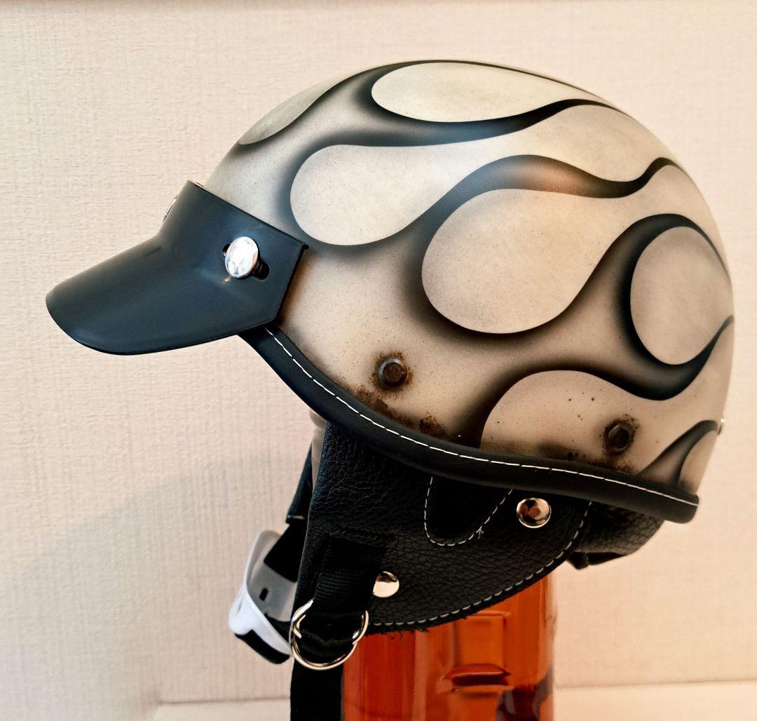 ショーティヘルメット　ポリヘル フレイムスエイジング塗装