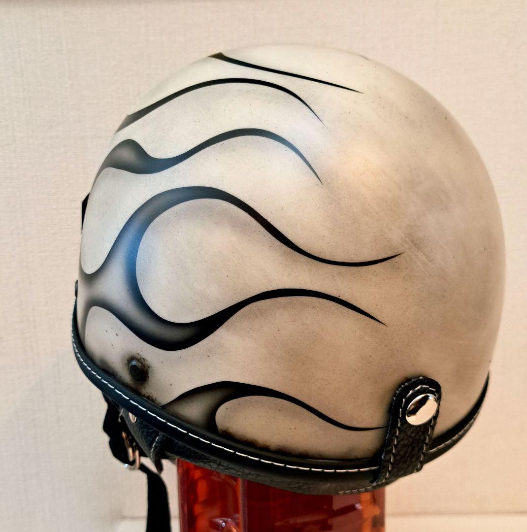 ショーティヘルメット　ポリヘル フレイムスエイジング塗装