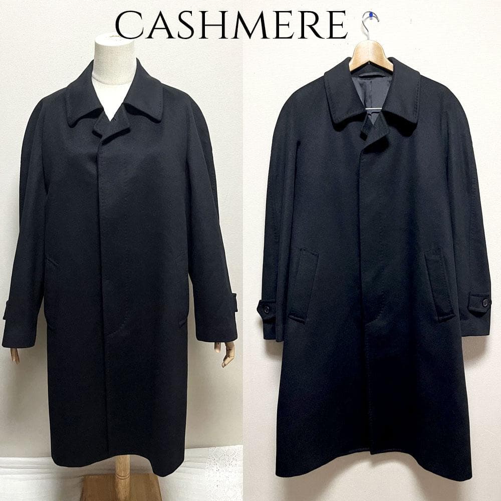 極美品 カシミヤ100 ARDENT-ZEAL 比翼 ロングチェスターコート M