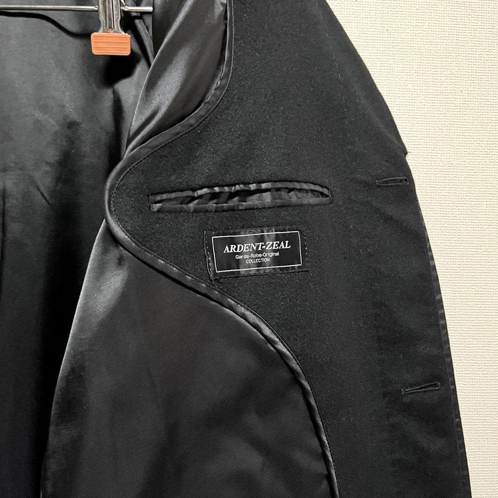 極美品 カシミヤ100 ARDENT-ZEAL 比翼 ロングチェスターコート M