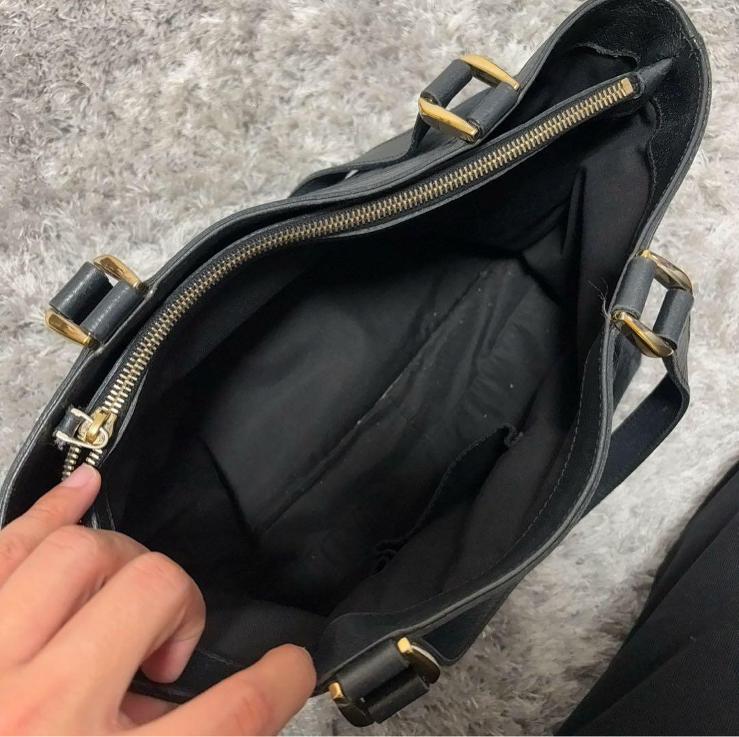 美品 Gucci アビーライン トートバッグ キャンバス GG柄 グッチ　黒