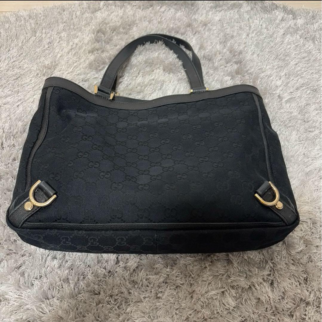 美品 Gucci アビーライン トートバッグ キャンバス GG柄 グッチ　黒