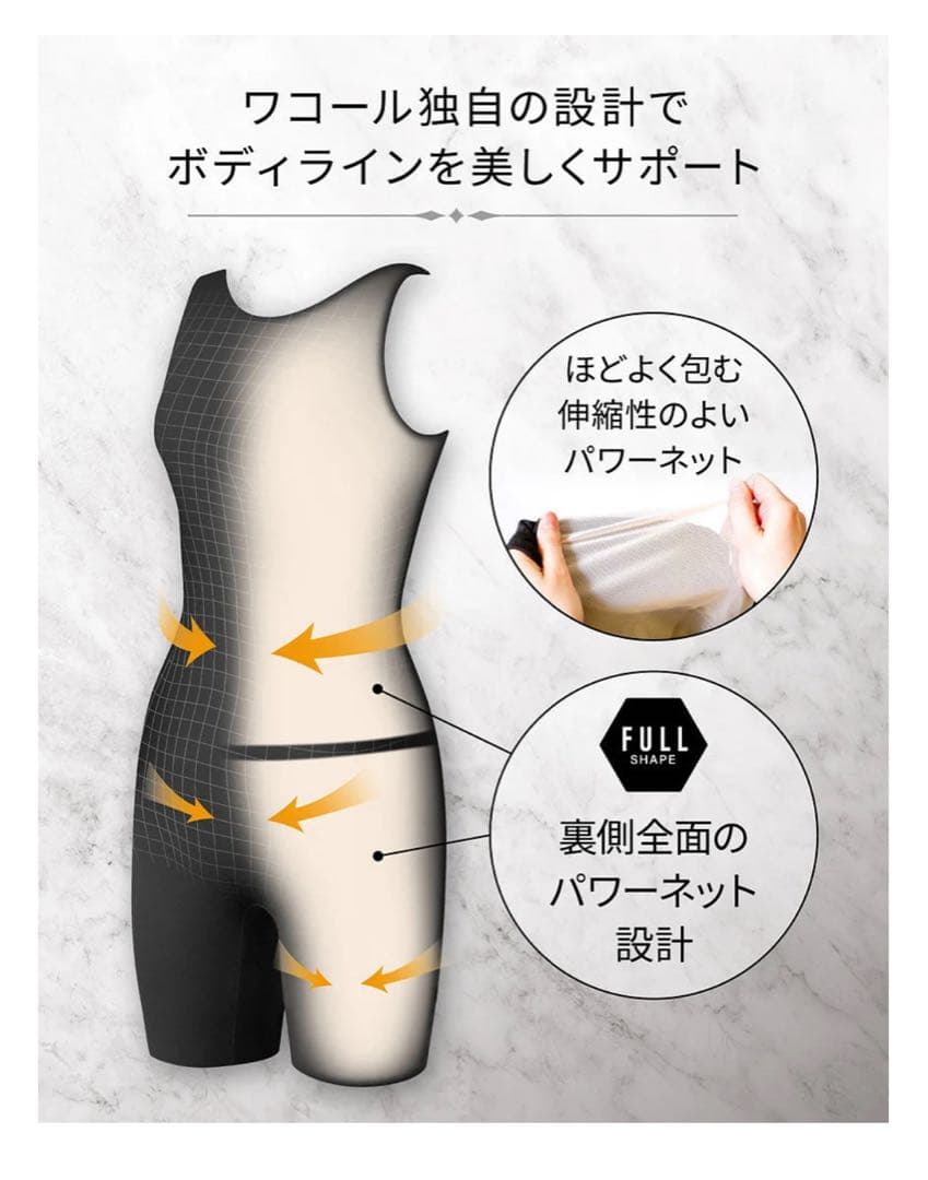 ワコール　スイムウェア フィットネス　フルシェイプ 水着（セパレート）13l