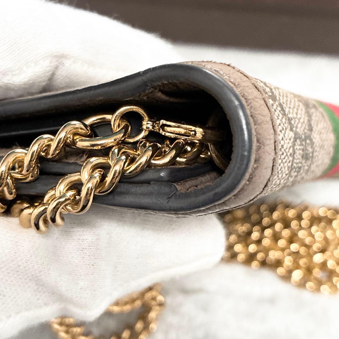 ✨極美品✨ グッチ　オフディア　チェーン　iPhoneX/XS対応　スマホケース