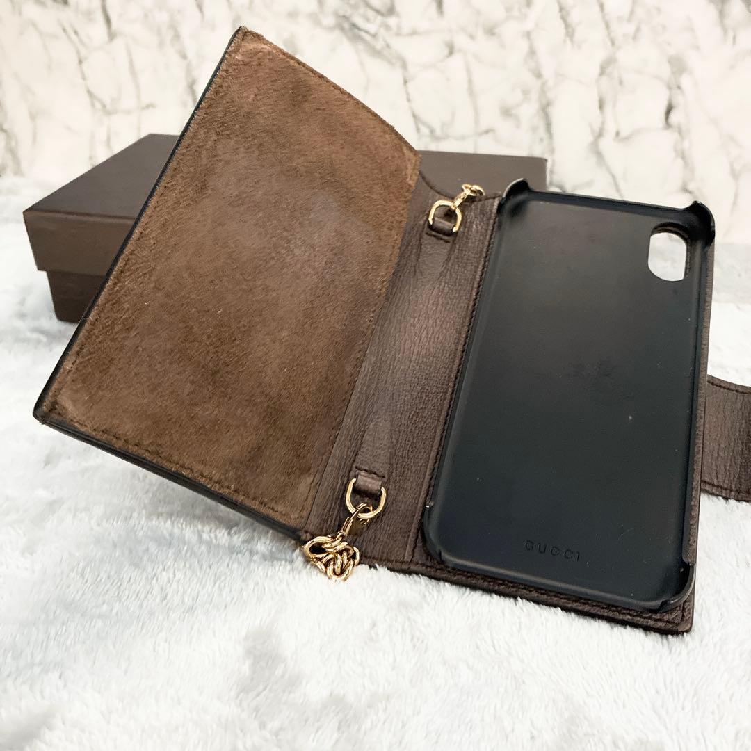 ✨極美品✨ グッチ　オフディア　チェーン　iPhoneX/XS対応　スマホケース