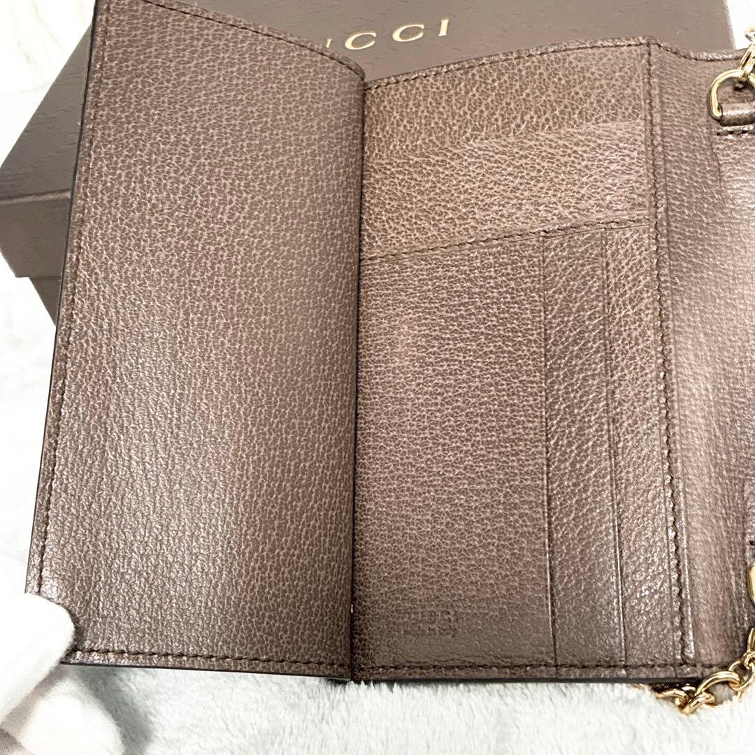 ✨極美品✨ グッチ　オフディア　チェーン　iPhoneX/XS対応　スマホケース