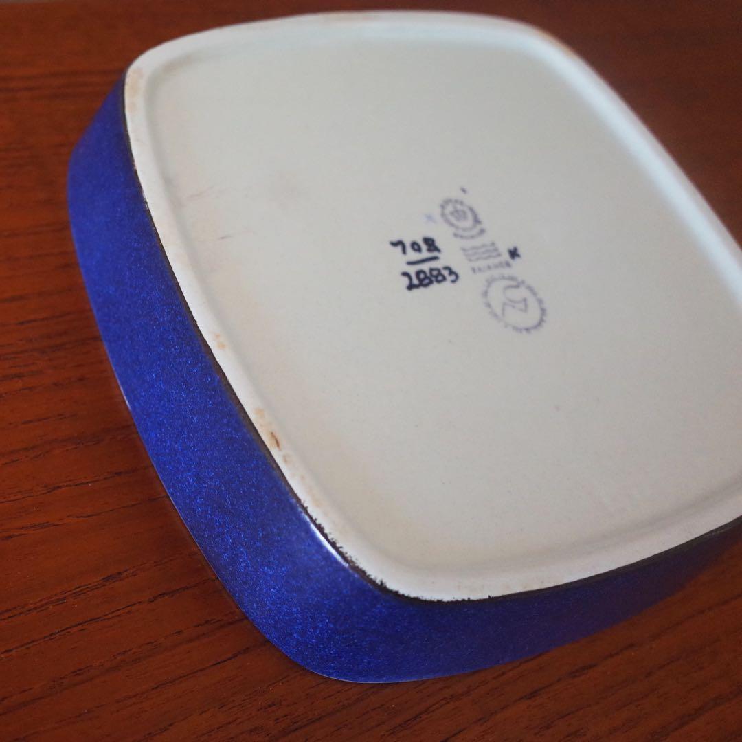 ロイヤルコペンハーゲン／角皿／鳥／ブルーバード／北欧ヴィンテージ食器／デンマーク