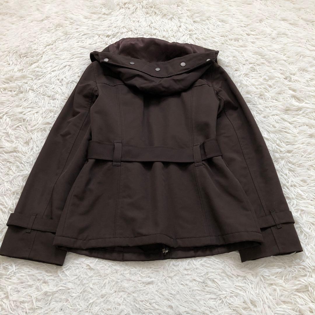 シャドーチェック✨希少モデル　バーバリーロンドン　フーデッドコート　ベルト