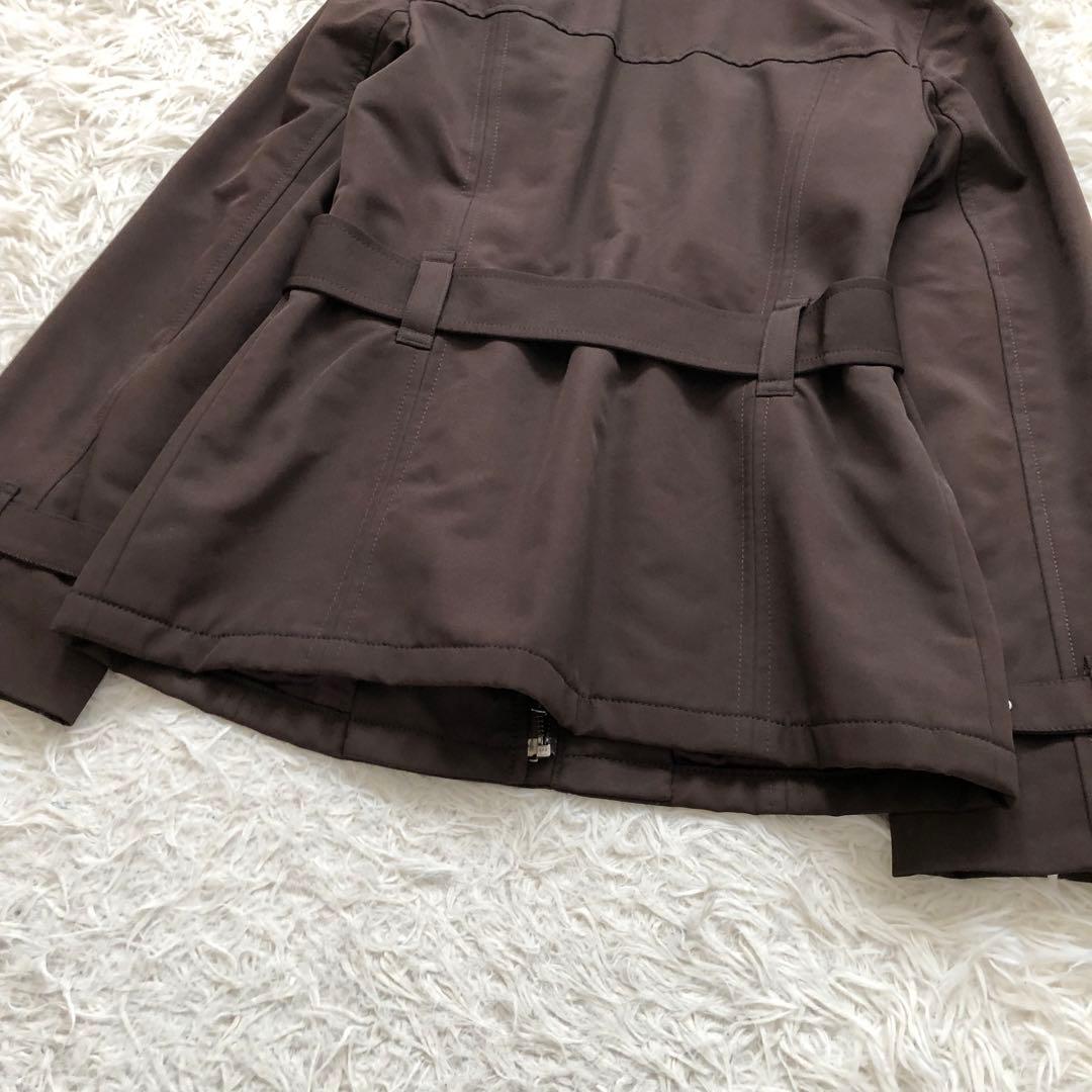 シャドーチェック✨希少モデル　バーバリーロンドン　フーデッドコート　ベルト