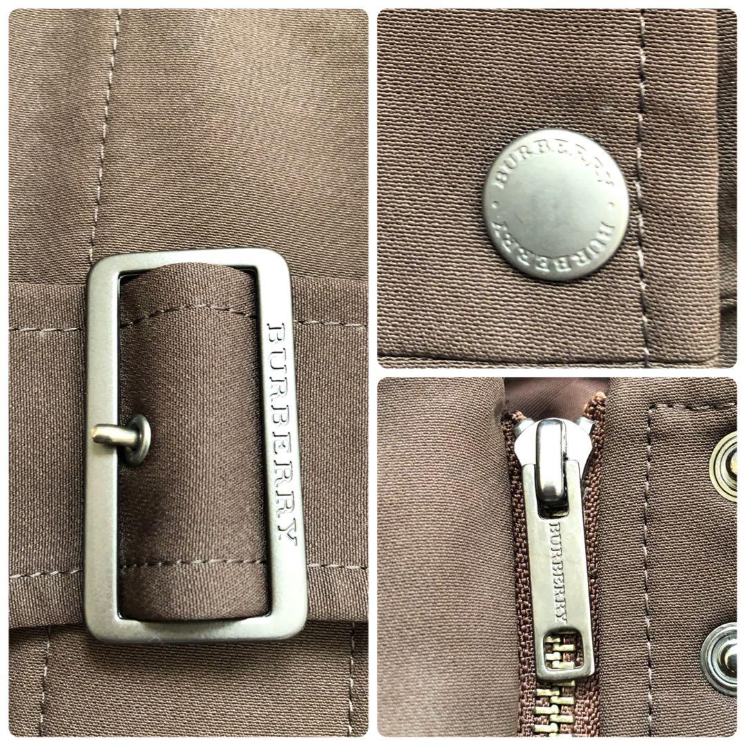 シャドーチェック✨希少モデル　バーバリーロンドン　フーデッドコート　ベルト