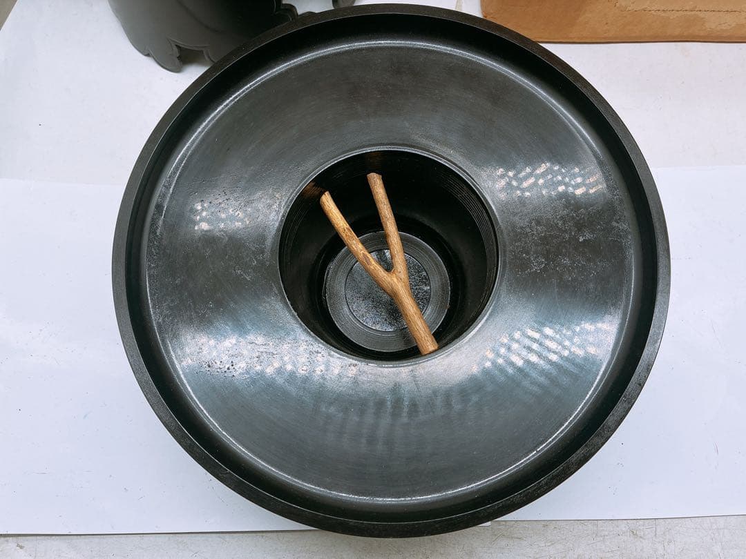 み*ん様 華道 花器 合金製 御玄猪（おげんちょ）芳幸造 在銘 黒色 金属製 生