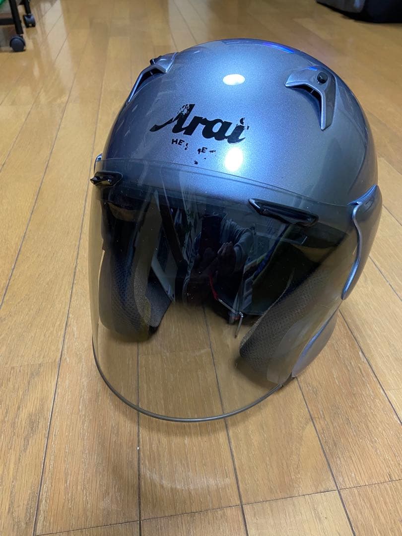 希少 アライジェットヘルメット ＭＺＦ　61.62 ブルーシルバー