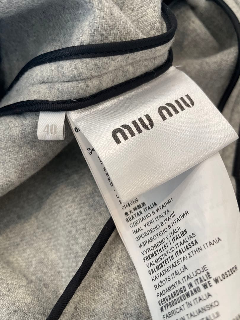 お値下げ❣️ミュウミュウコート.着用1回のみ超美品⭐️⭐️