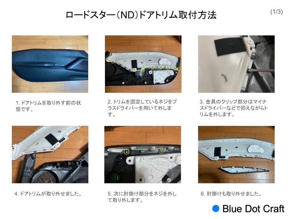 ★ロードスター(ND)用ウルトラスエード製ドアトリム張替えセット１台分