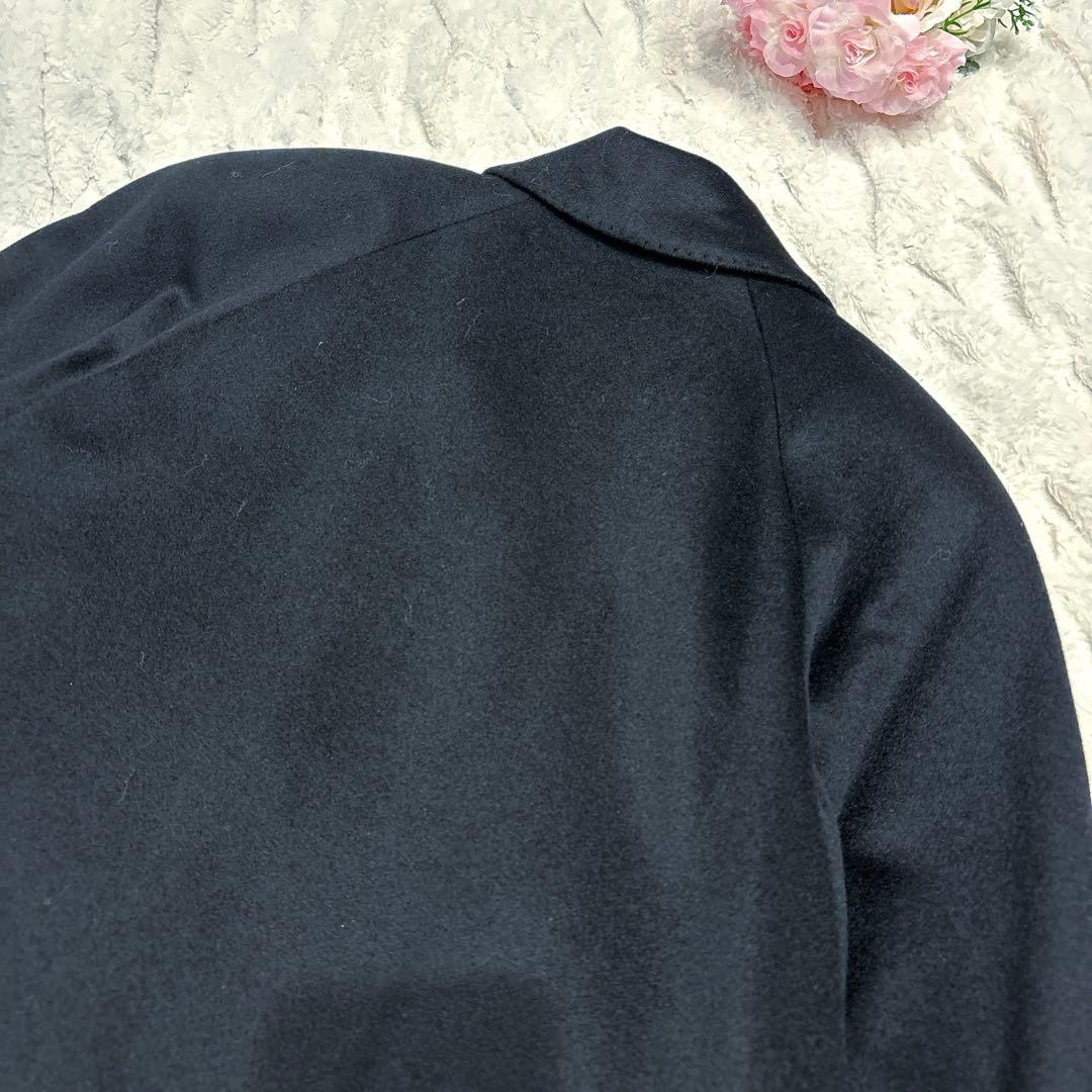 【新品タグ付き】BALMAIN ロングコート カシミヤ100% ブラック 9号