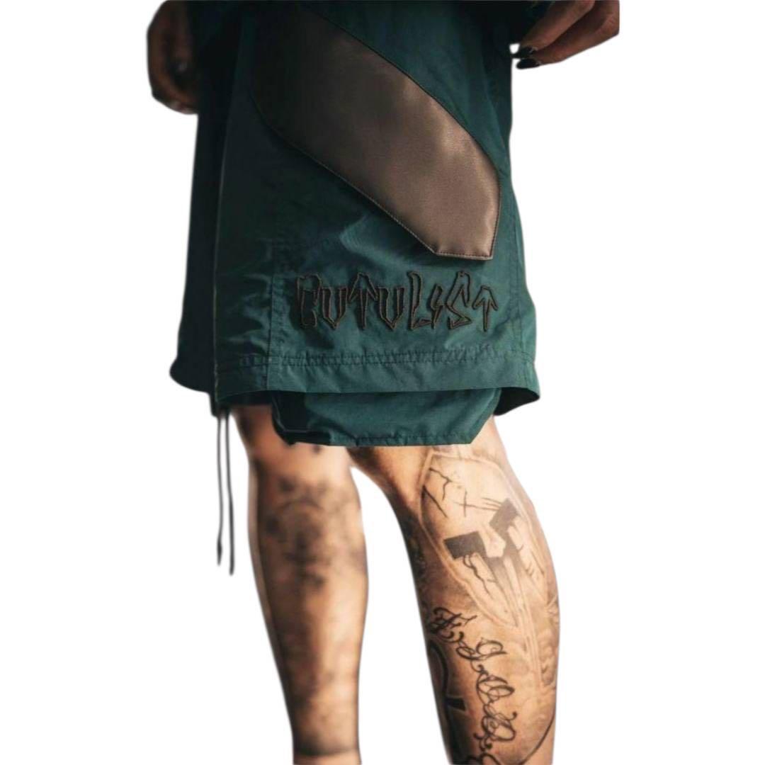 最安値　カタリスト　ヴィーガンレザーポケットショーツ　ハイライズクロッチ☆