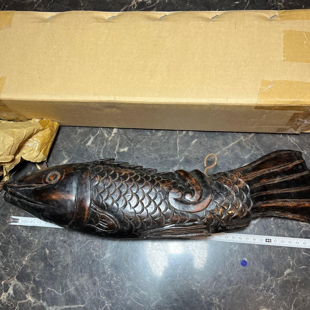 eyeknow74 自在鉤、鯉自在鉤、鯉横木、木彫り鯉、木魚、囲炉裏自在鉤