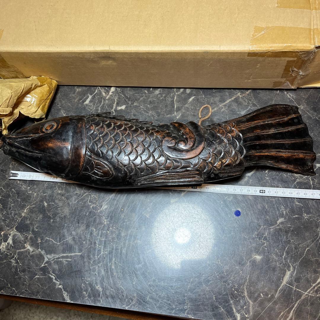 eyeknow74 自在鉤、鯉自在鉤、鯉横木、木彫り鯉、木魚、囲炉裏自在鉤