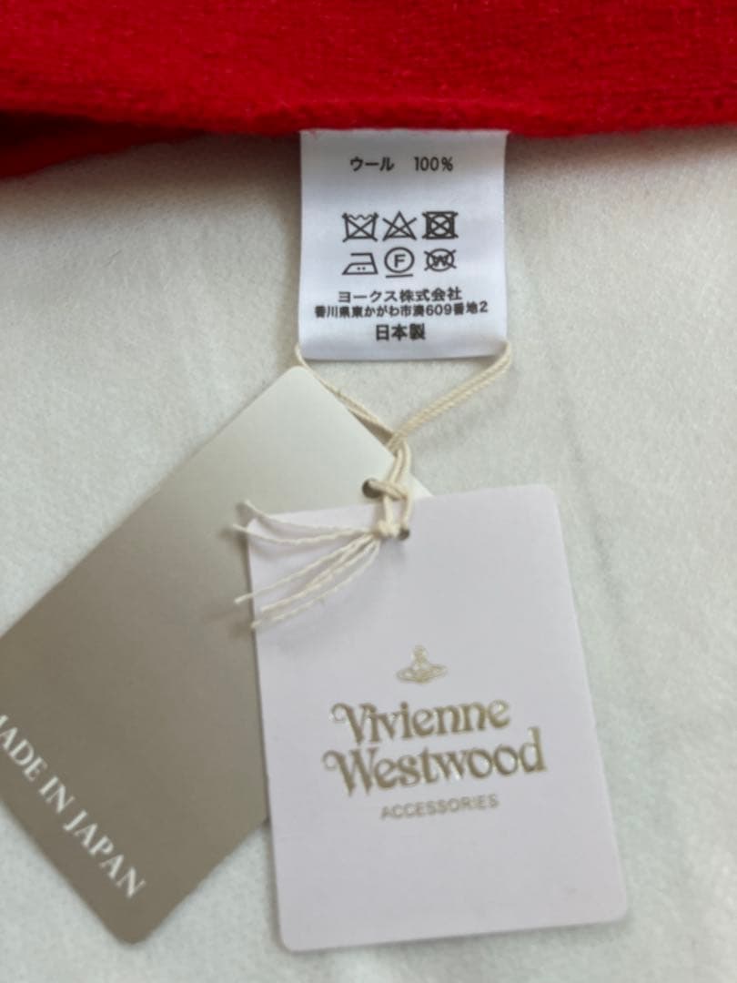 ヴィヴィアンウエストウッド【新品タグ付】毛 ニット マフラー ストール★オーブ柄