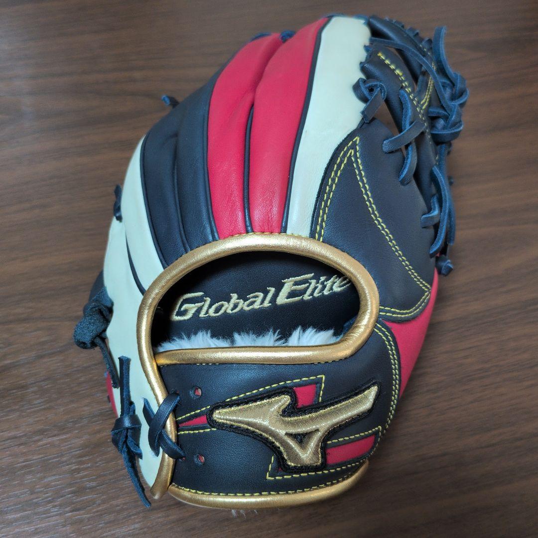 美品✨️Global Elite　ミズノ　野球　軟式グローブ　硬式ボール　専用袋